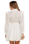 Off White Timeless Tailor Inspired Mini Dress - PRIVILEGE 