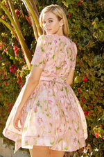 Spring Blossom Wrap Dress Embrace Floral Elegance - PRIVILEGE 