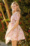 Spring Blossom Wrap Dress Embrace Floral Elegance - PRIVILEGE 