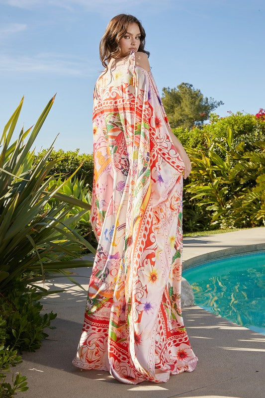 Floral Harmony A-Line Maxi Dress - PRIVILEGE 
