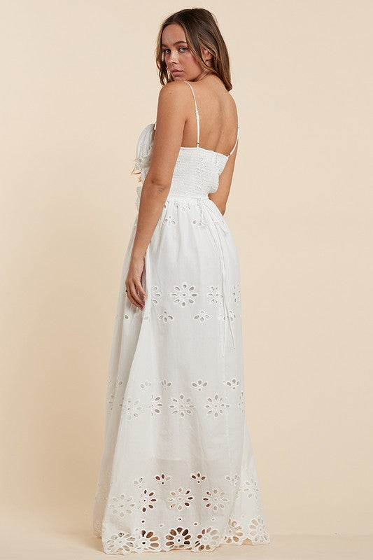 Timeless Elegance White Lace Off-Shoulder Dress