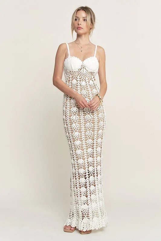 Seashell Knit Maxi Dress