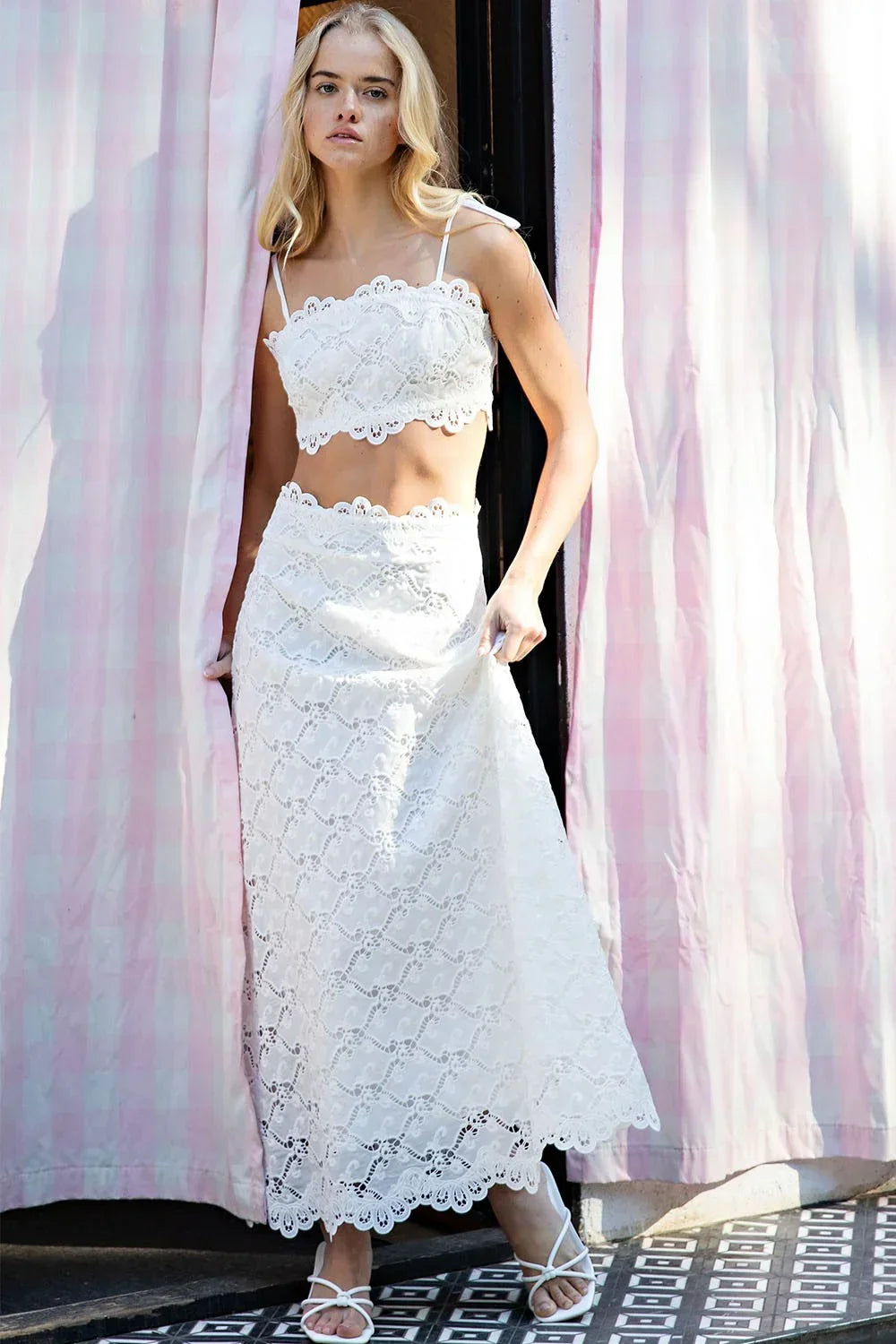 Lace Maxi Skirt Set