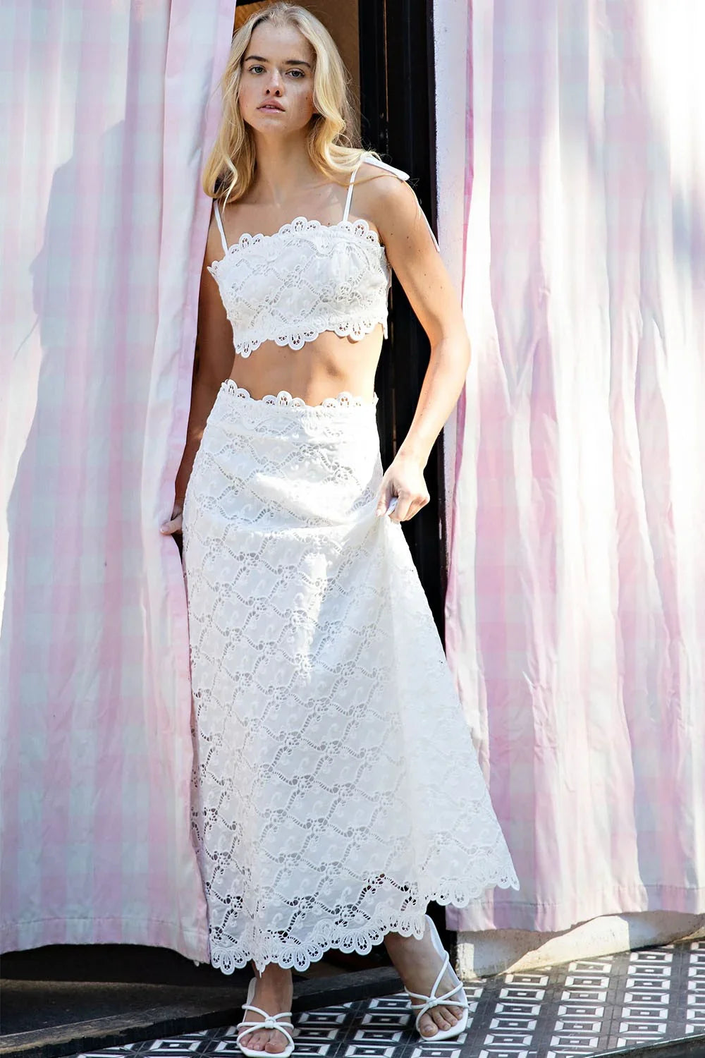Lace Maxi Skirt Set