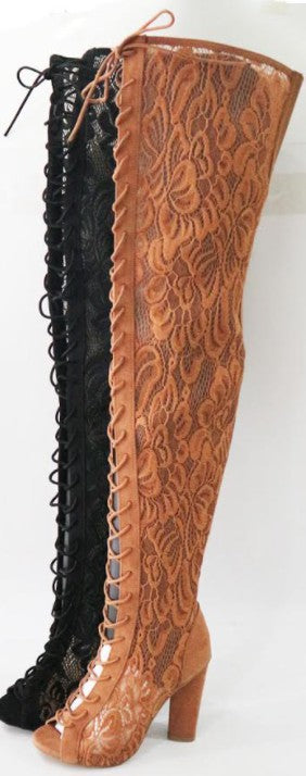 LACE CHUNKY BOOT - PRIVILEGE 