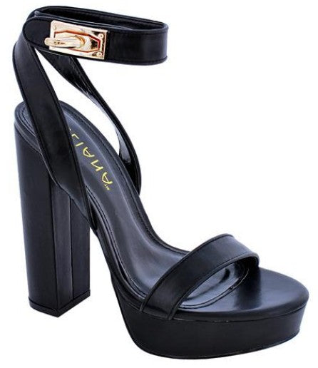 Ankle Strap Platform Chunky High Heel Dress Shoes - PRIVILEGE 