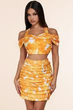 TWO PIECE CROP TOP WITH PLEATS AND SKIRT - PRIVILEGE 