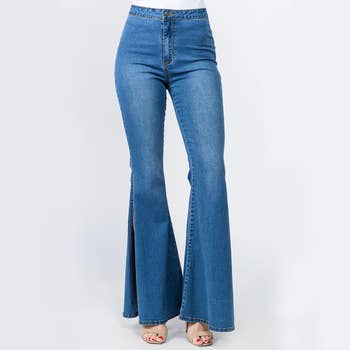 High Waisted Bell Bottom Jeans - PRIVILEGE 