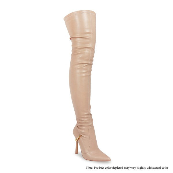 High Heel Over The Knee Dressy Boots - PRIVILEGE 