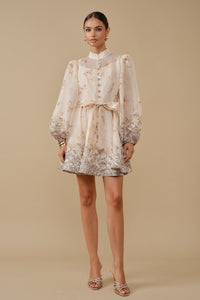 Ella Enchanted Floral & Baroque Mini Dress