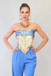 PRINTED SCARF TOP AND PANTS SET - PRIVILEGE 