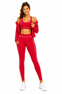 3-PIECE ACTIVEWEAR SET — SPORTS BRA, LEGGING & JACKET