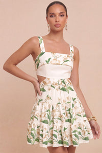LILLY TIERED MINI OEN SIDE DRESS
