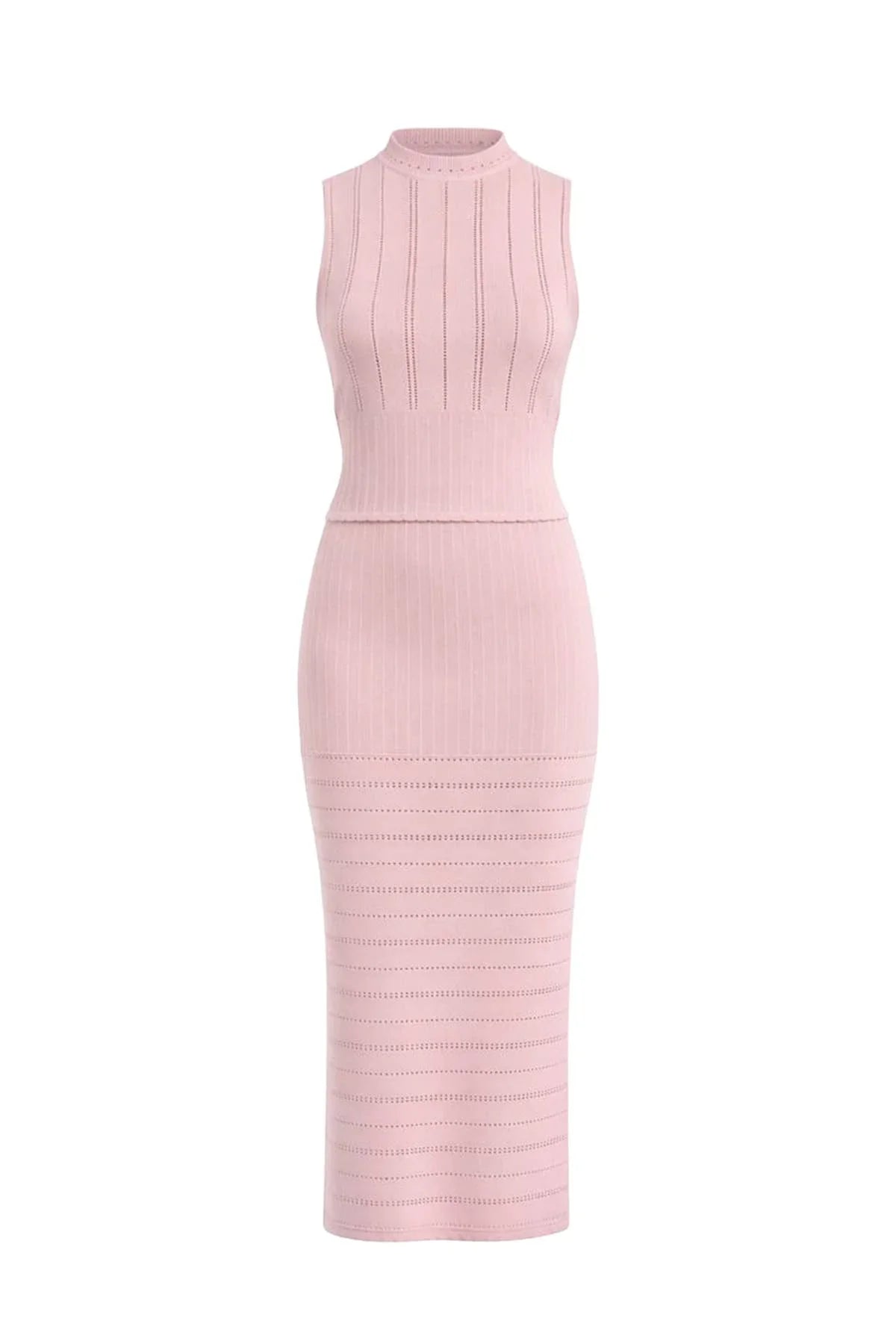Libby Pointelle Knit Sleeveless Top & Mermaid Midi Skirt Set