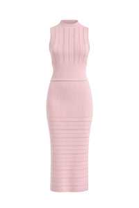 Libby Pointelle Knit Sleeveless Top & Mermaid Midi Skirt Set
