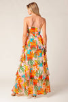 LAYERED MAXI COLORFUL MAXI DRESS