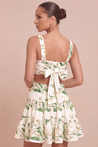 LILLY TIERED MINI OEN SIDE DRESS