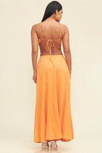 RING LINEN MAXI DRESS - PRIVILEGE 