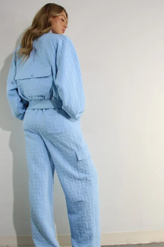 DESIGNER INSPIRED  TWO PIECE CARGO PANT SET