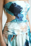 WATERCOLOR FLORAL PRINT MAXI DRESS - PRIVILEGE 