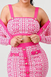DESIGNER INSPIRED 3PC MINI SKIRT SET - PRIVILEGE 