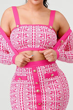 DESIGNER INSPIRED 3PC MINI SKIRT SET - PRIVILEGE 