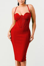 CORSET BANDAGE DRESS - PRIVILEGE 