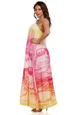 WINDPRINT OMBRE CONTRAST MAXI DRESS - PRIVILEGE 