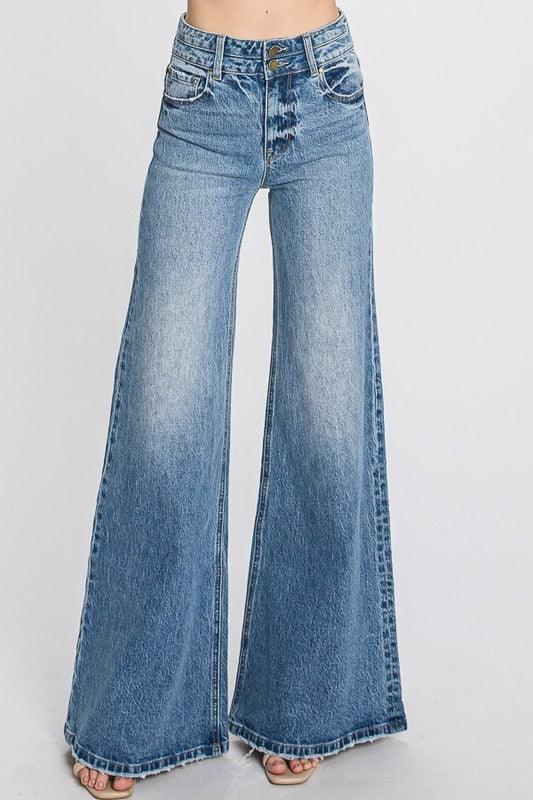 HIGH RISE COMFORT STRETCH VINTAGE WIDE LEG - PRIVILEGE 