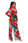 Vibrant Multi Stripe Pattern Colorful Suit - PRIVILEGE 