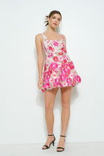 SLEEVLESS 3D FLOWER MINI DRESS