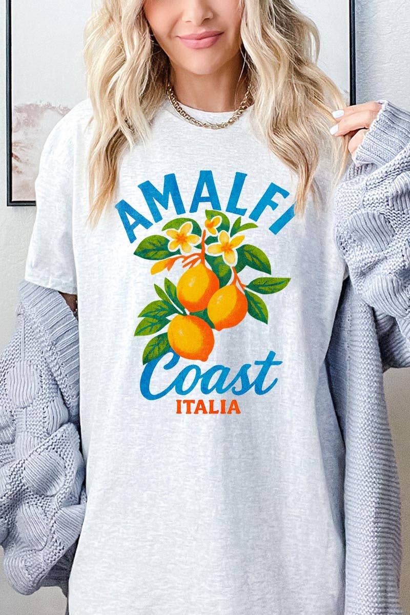 Amalfi Coast Italia Graphic Heavy Cotton Tee