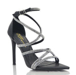 STRAPPY RHINESTONE HEEL - PRIVILEGE 