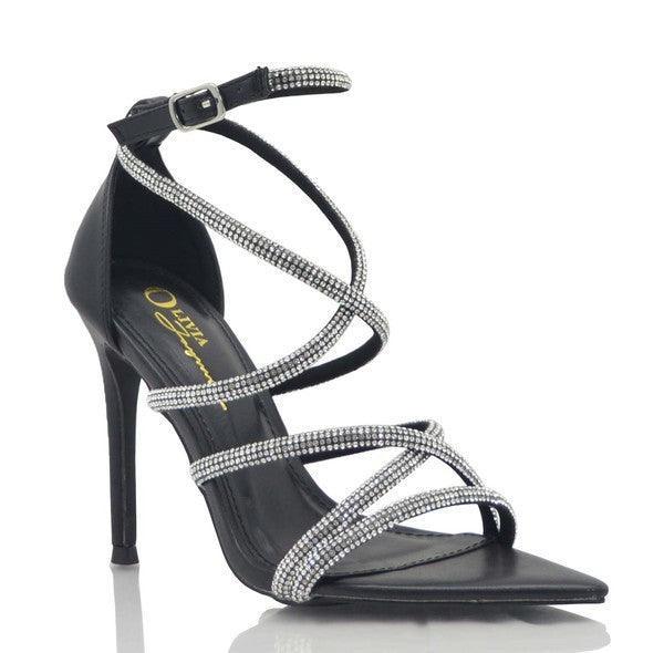 STRAPPY RHINESTONE HEEL - PRIVILEGE 