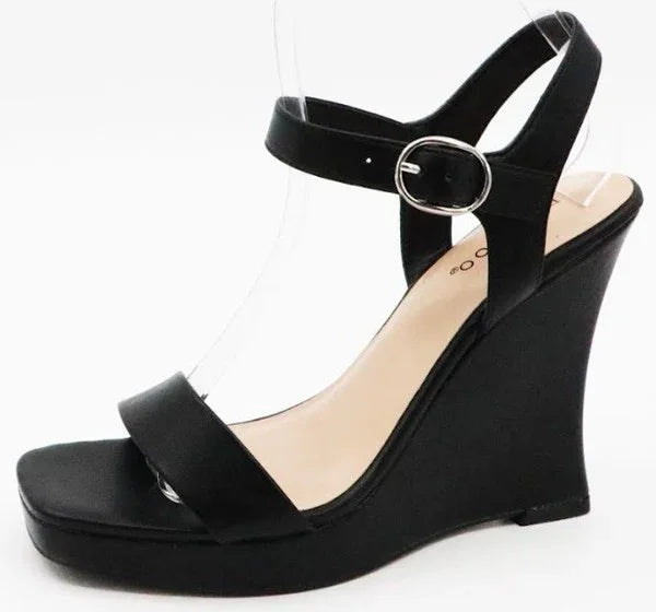 Wedge High Heel Dressy Sandal PRIVILEGE