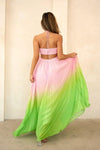 Sweetheart neck pleated maxi halter dress - PRIVILEGE 