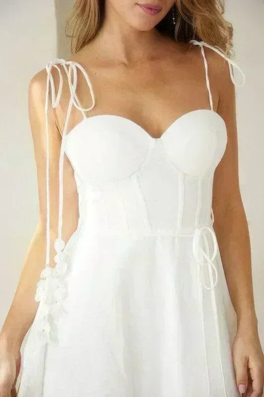 Bustier Shoulder Tie Dress MEDIUM