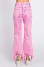 ACID PINK - HIGH RISE RIGID VINTAGE CROPPED FLARE - PRIVILEGE 