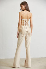 CORSET MESH TOP AND PANT SET - PRIVILEGE 