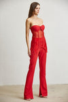 CORSET MESH TOP AND PANT SET - PRIVILEGE 