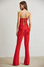 CORSET MESH TOP AND PANT SET - PRIVILEGE 