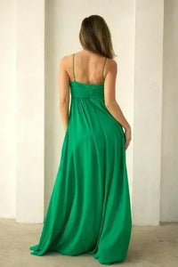 Front Bow Halter Maxi Dress - PRIVILEGE 