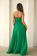 Front Bow Halter Maxi Dress - PRIVILEGE 