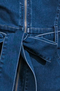 TANK STYLE DENIM JUMPSUIT - PRIVILEGE 