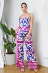 Scarf top with wide pants set - PRIVILEGE 