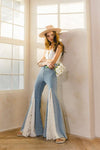 LACE DETAIL WIDE LEG JEANS - PRIVILEGE 