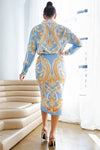 Satin Blouse with Pencil Skirt Set - PRIVILEGE 