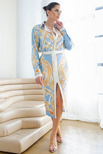 Satin Blouse with Pencil Skirt Set - PRIVILEGE 
