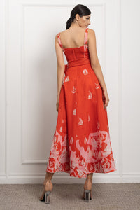 High Tide Sailboat Print Maxi Dress