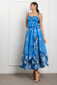 High Tide Sailboat Print Maxi Dress